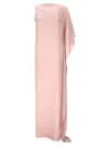 Max Mara Light Pink Bora Draped Dress In Pink