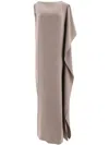 Max Mara Crepe-de-chine Gown In Grey
