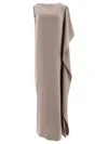 Max Mara Crepe-de-chine Gown In Gray