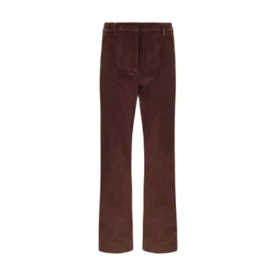 Max Mara Bordeaux Cotton Cropped Pants