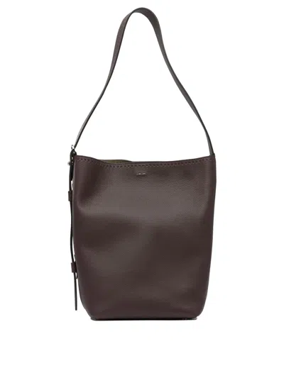 MAX MARA MAX MARA BORDEAUX COW LEATHER SHOULDER BAG