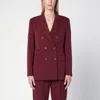 Max Mara Bordeaux Double-breasted Jacket In Wool In White
