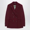 Max Mara Bordeaux Double-breasted Jacket In Wool In White