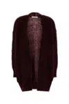 Max Mara Grape Mohair Blend Affetto1234 Cardigan In Brown
