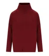 Max Mara Borgia Red Turtleneck Sweater In Multi