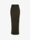 Max Mara Boris Wool And Cashmere Long Skirt In Green