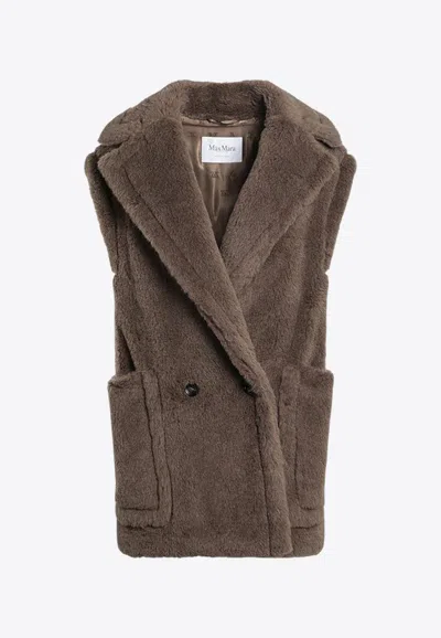 MAX MARA BORMIDA DOUBLE-BREASTED TEDDY VEST