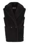 Max Mara Bormida1234 - Alpaca And Wool Teddy Waistcoat In Black