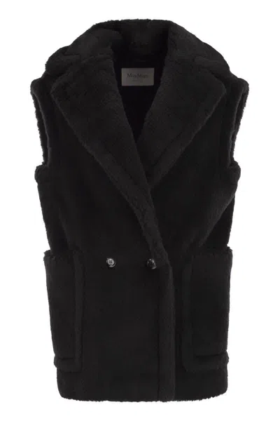 Max Mara Bormida1234 - Alpaca And Wool Teddy Waistcoat In Black