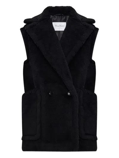 Max Mara Bormida1234 - Alpaca And Wool Teddy Waistcoat In Black