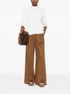 Max Mara Borneo Pleated Trousers In Brown