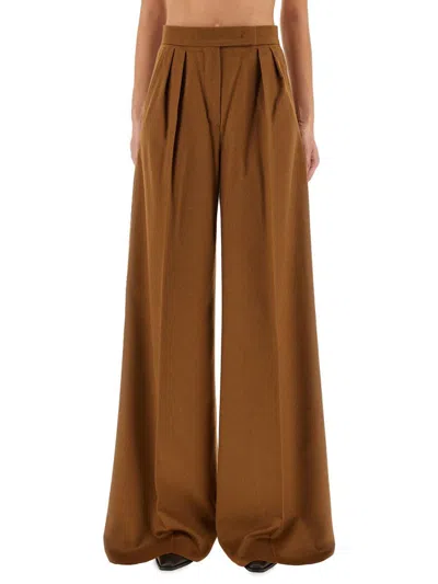 Max Mara "borneo1234" Camel Hair Pants In Brown