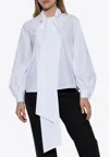 Max Mara Bosforo Foulard-collar Blouse In White