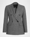 Max Mara Bosh Double-breasted Jersey Blazer In Gray