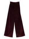 Max Mara Bosso Pleated Trousers In Red