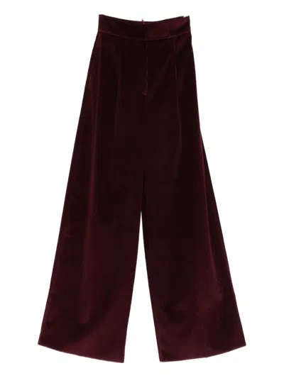 Max Mara Bosso Pleated Trousers In Red
