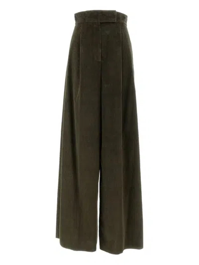 Max Mara "bosso1234" Velvet Trousers Clothing In Green