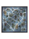 Max Mara Botanical-print Scarf In Gray