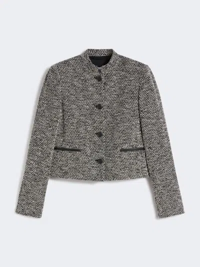 MAX MARA BOUCLÉ JERSEY CROPPED JACKET