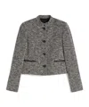 Max Mara Donald Cotton And Wool-blend Jacket In Gray
