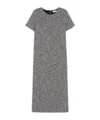 Max Mara Giugno Cotton And Wool-blend Midi Dress In Gray