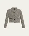 Max Mara Boucle Jersey Single-breasted Jacket In Gray