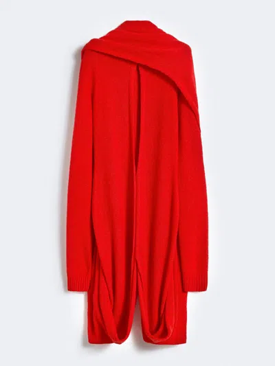 Max Mara Bouclé Knit Dress In Red