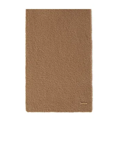 MAX MARA BOUCLÉ SILK AND CAMEL SCARF