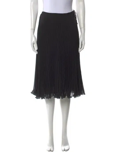 Pre-owned Max Mara Bow Accents Midi Length Skirt In Black