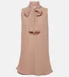 Max Mara Bow-detail Silk Tank Top In Pink