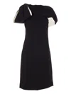 Max Mara Bow-detail Zip Mini Dress In Black