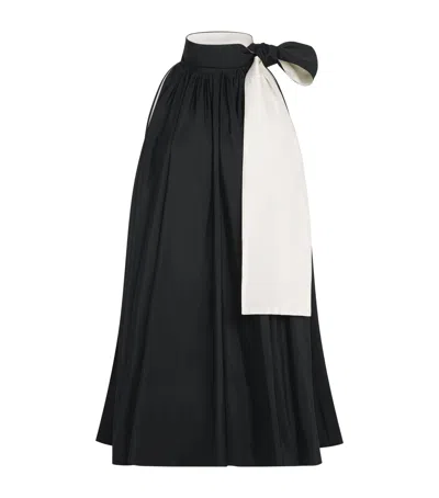 Max Mara Bow-neck Mini Dress In Black
