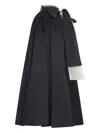 Max Mara Bow-neck Taffeta Dress In Black