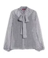 Max Mara Bow-tie Blouse In Gray