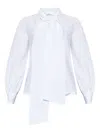 Max Mara Bosforo Long-sleeved Blouse In White