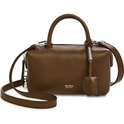 Max Mara Bowler Leather Bag In Brown