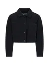 Max Mara Boxy-fit Buttoned Flap-pocket Jacket In Black