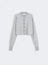 Max Mara Boxy-fit Cashmere Bomber Jacket In Gray