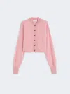 Max Mara Boxy-fit Cashmere Bomber Jacket In Pink