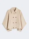 Max Mara Double-breasted Cape Coat In Neutral
