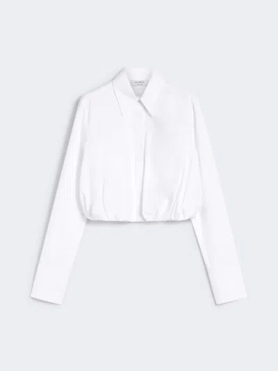 Max Mara Boxy-fit Cotton Shirt In White
