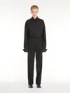 Max Mara Boxy-fit Drawstring Shirt In Black