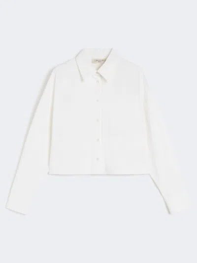Max Mara Boxy-fit Heavy Cotton Shirt In White