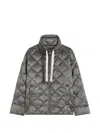 Max Mara The Cube Quilted Padded Shell Down Jacket In Gray
