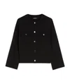 Max Mara Boxy-fit Scuba Jersey Jacket In Black