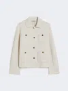 Max Mara Armonioso Scuba Jersey Boxy Jacket In Neutral