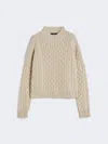 Max Mara Boxy-fit Wool Knit Jumper In Neutral
