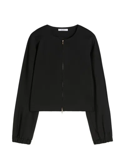 Max Mara Veste Boxy En Jersey De Viscose In Black