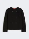 Max Mara Boxy Jacket In Cady In Black
