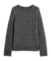 Max Mara Boxy Jumper In Alpaca And Cotton In Gray